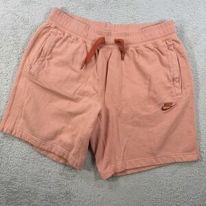 Nike Shorts Mens XL Pink Club French Terry Madder Root Drawstring Pocket Gym